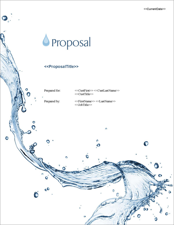 Proposal Pack Aqua #5 Title Page