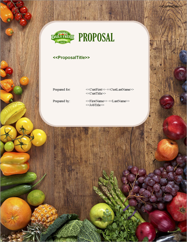 Proposal Pack Agriculture #5 Title Page