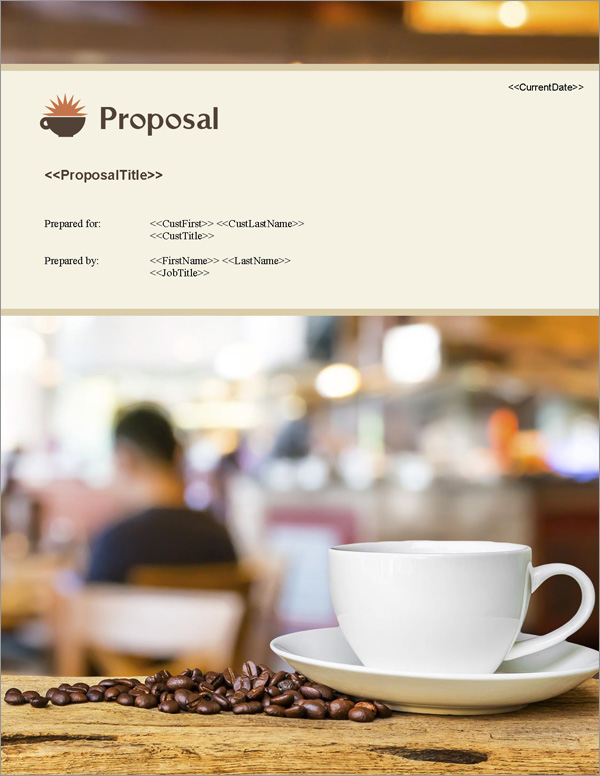 Proposal Pack Food #4 Title Page