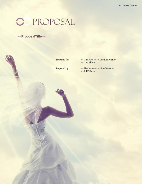 Proposal Pack Wedding #5 Title Page