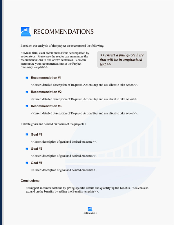 Proposal Pack Infrastructure #3 Recommendations Page Proposal Pack Infrastructure #3 Recommendations Page