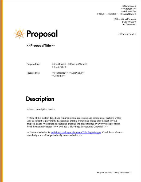 Proposal Pack Minimalist #1 Title Page