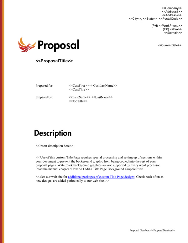 Proposal Pack Minimalist #3 Title Page