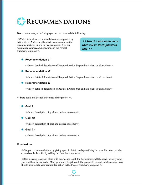 Proposal Pack Minimalist #4 Recommendations Page Proposal Pack Minimalist #4 Recommendations Page
