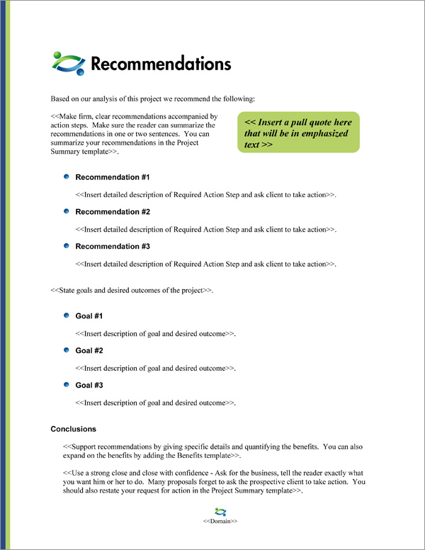 Proposal Pack Minimalist #5 Recommendations Page Proposal Pack Minimalist #5 Recommendations Page