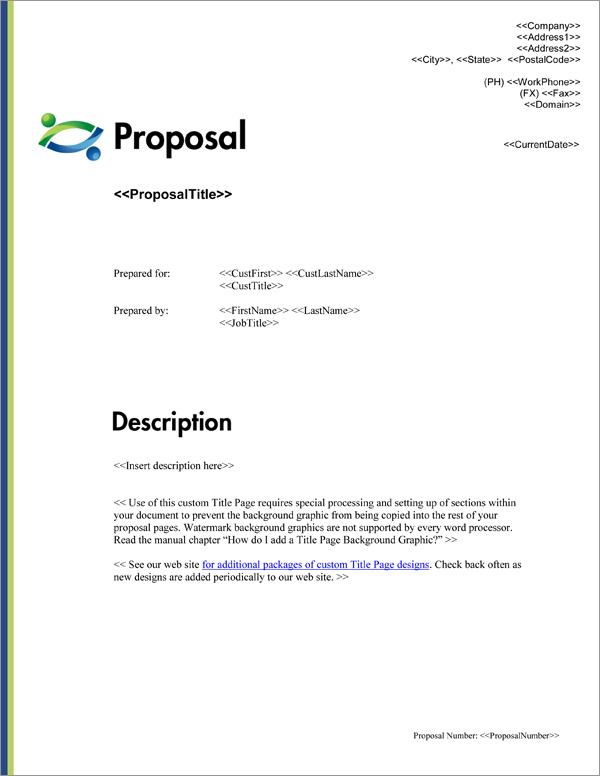 Proposal Pack Minimalist #5 Title Page