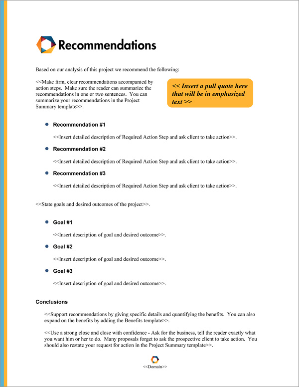 Proposal Pack Minimalist #8 Recommendations Page Proposal Pack Minimalist #8 Recommendations Page