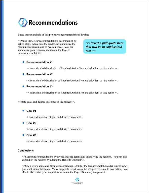 Proposal Pack Minimalist #9 Recommendations Page