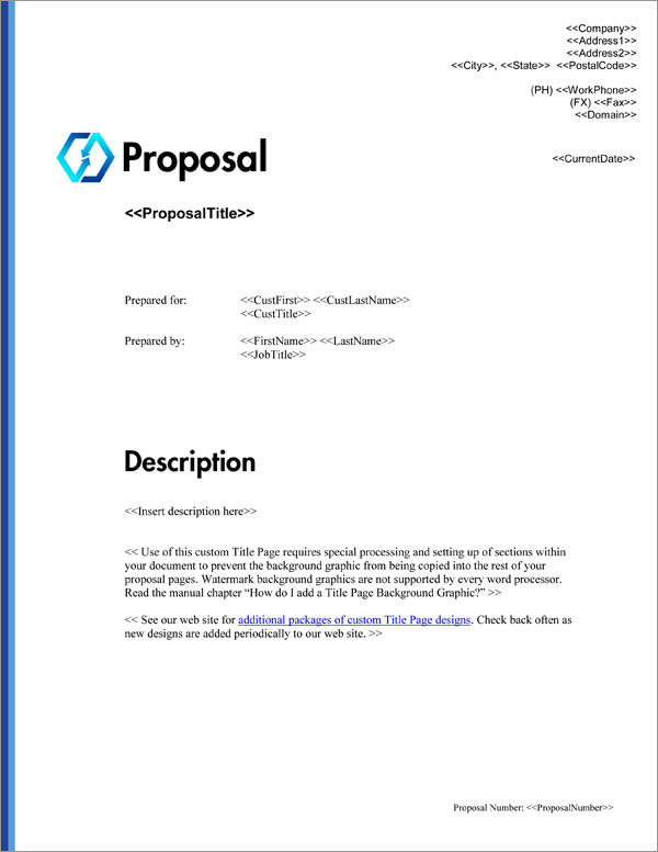Proposal Pack Minimalist #9 Title Page