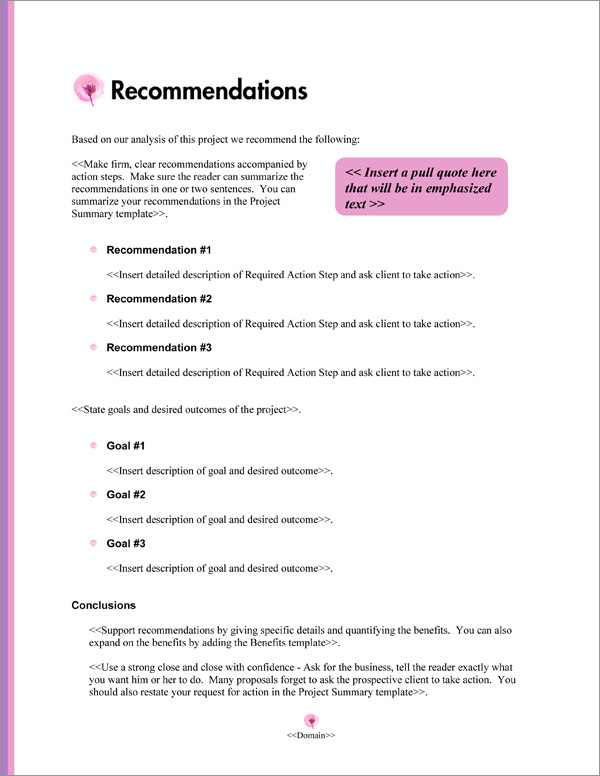 Proposal Pack Minimalist #10 Recommendations Page Proposal Pack Minimalist #10 Recommendations Page