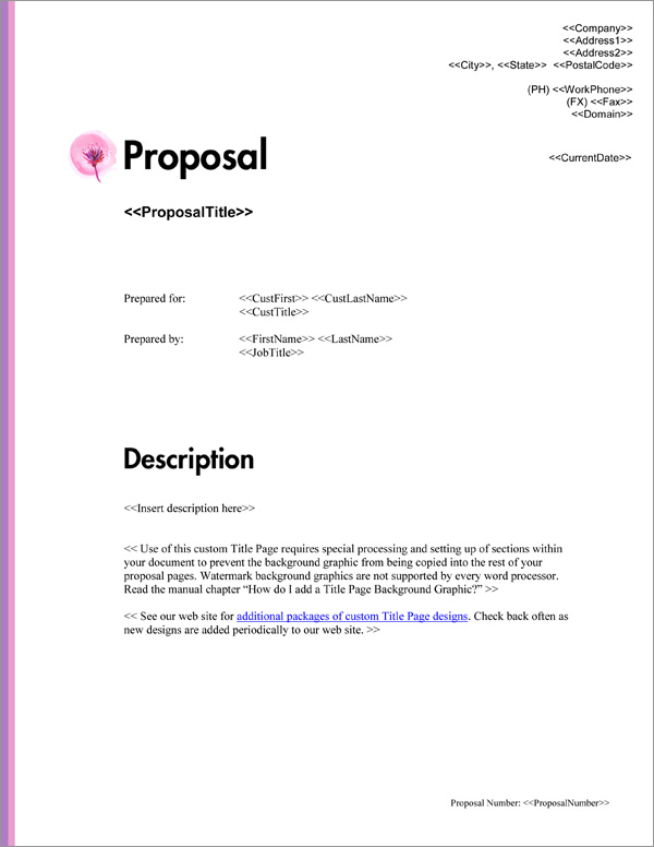 Proposal Pack Minimalist #10 Title Page