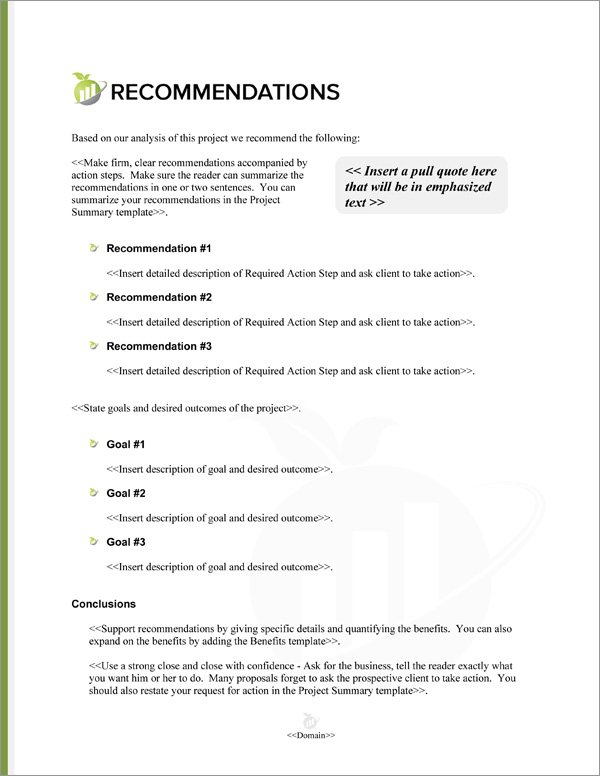 Proposal Pack Accounting #2 Recommendations Page Proposal Pack Accounting #2 Recommendations Page
