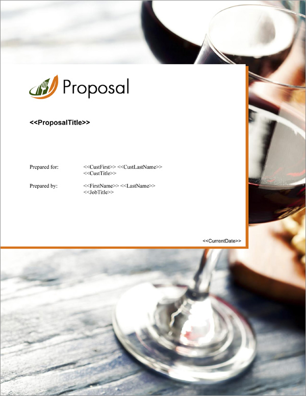 Proposal Pack Catering #2 Title Page