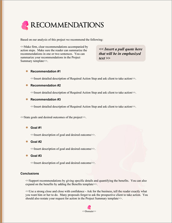 Proposal Pack Elegant #4 Recommendations Page Proposal Pack Elegant #4 Recommendations Page