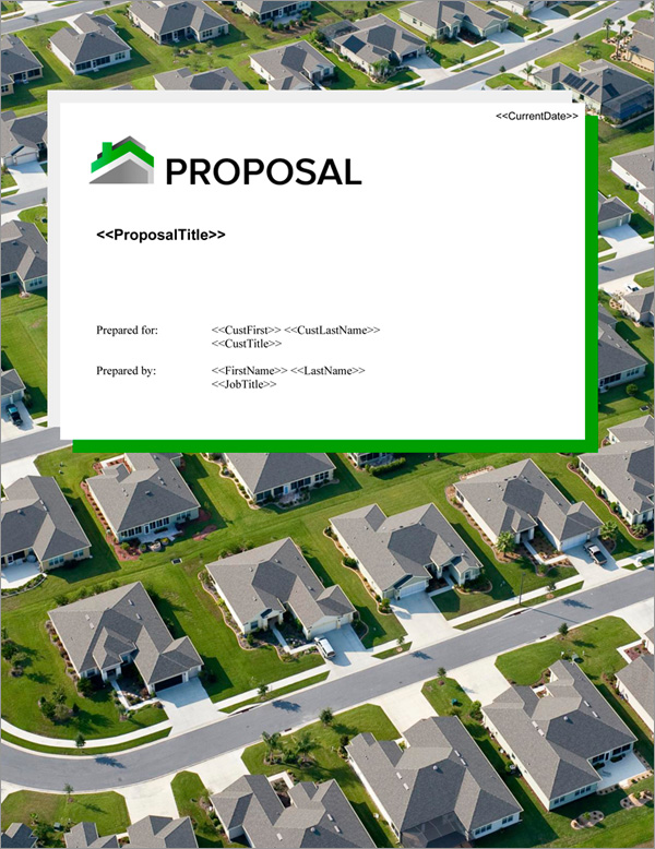 Proposal Pack Real Estate #6 Title Page