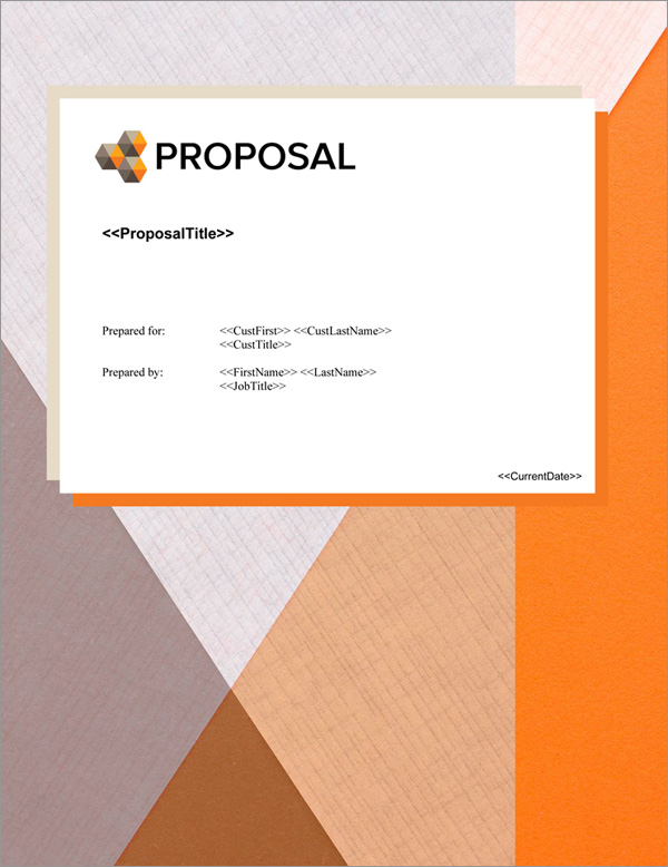 Proposal Pack Contemporary #18 Title Page