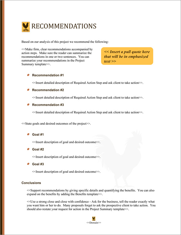 Proposal Pack Ranching #2 Recommendations Page Proposal Pack Ranching #2 Recommendations Page