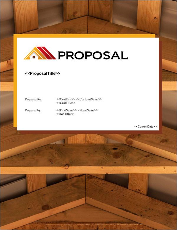 Proposal Pack Roofing #2 Title Page