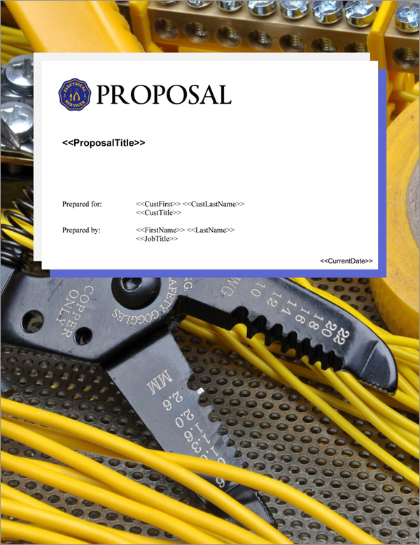 Proposal Pack Electrical #5 Title Page