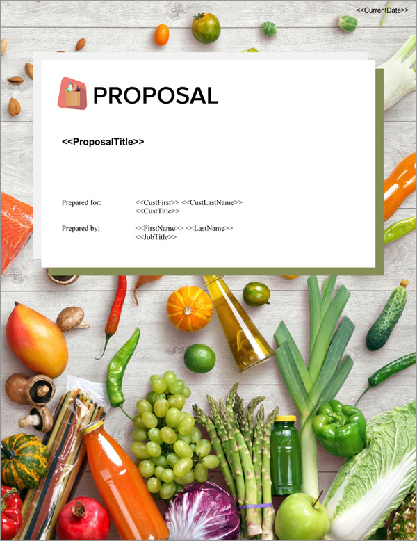 Proposal Pack Food #5 Title Page