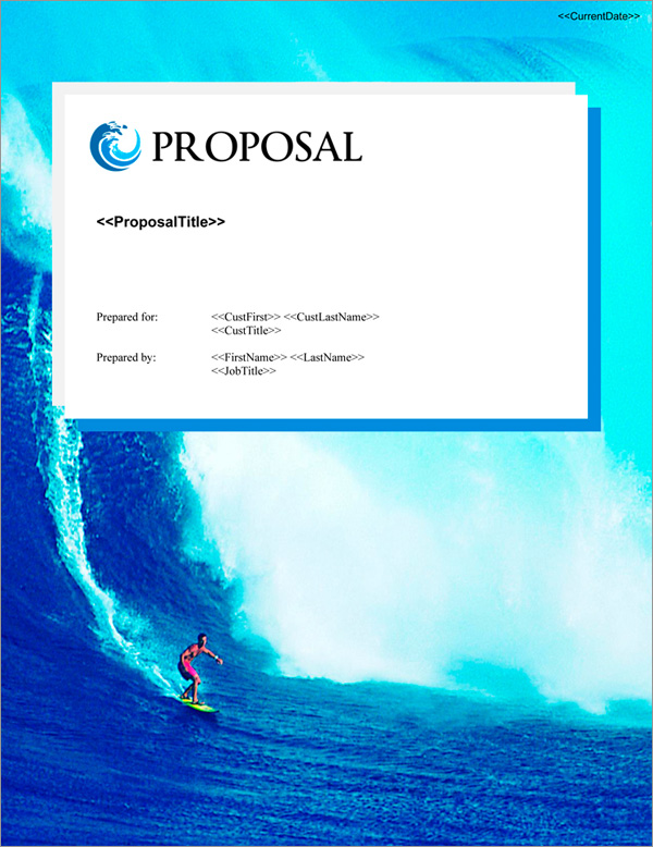 Proposal Pack Aqua #8 Title Page