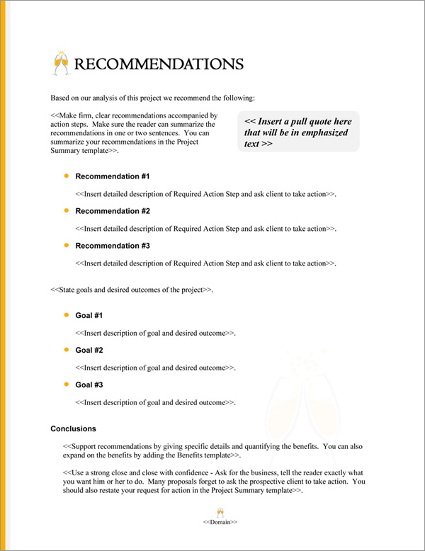 Proposal Pack Bubbles #3 Recommendations Page Proposal Pack Bubbles #3 Recommendations Page