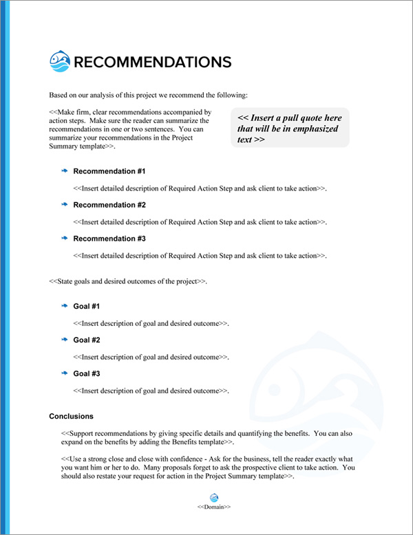 Proposal Pack Ranching #3 Recommendations Page