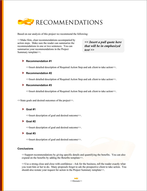 Proposal Pack Elegant #7 Recommendations Page Proposal Pack Elegant #7 Recommendations Page