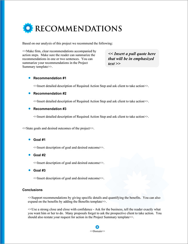 Proposal Pack Artsy #13 Recommendations Page