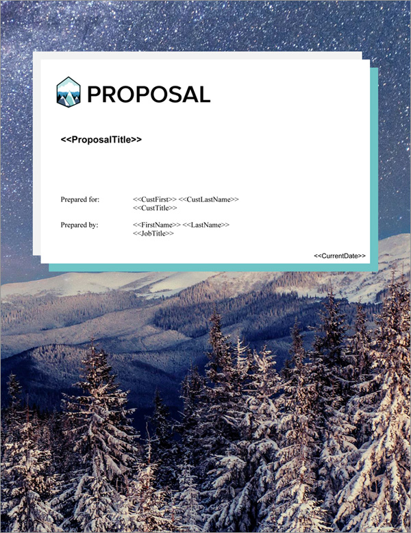 Proposal Pack Nature #10 Title Page