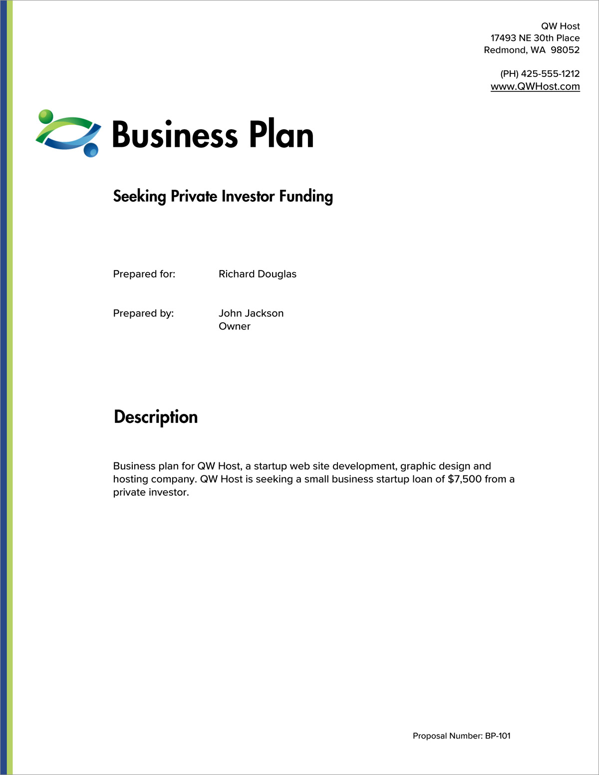 business plan hosting company