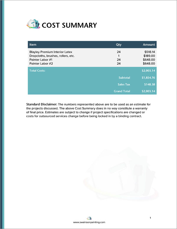 Proposal Pack Painter #3 Body Page