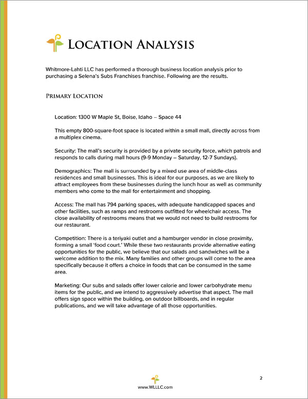 restaurant business proposal sample