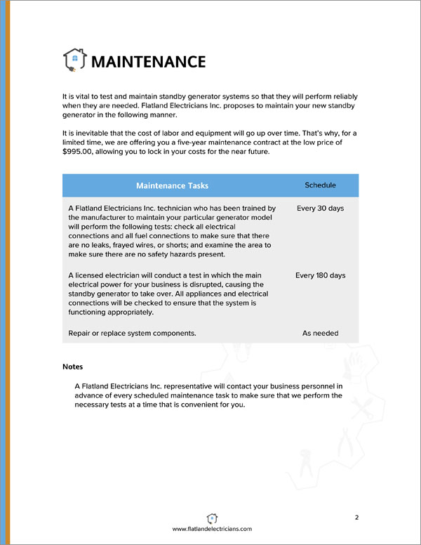 Proposal Pack Electrical #4 Body Page