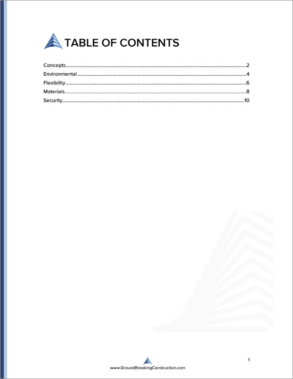 Proposal Pack Architecture #4 Body Page