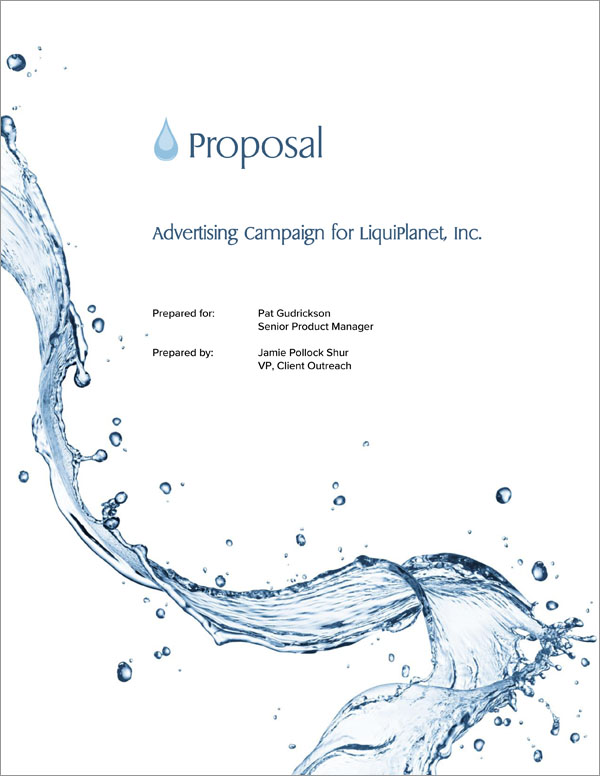Proposal Pack Aqua #5 Title Page