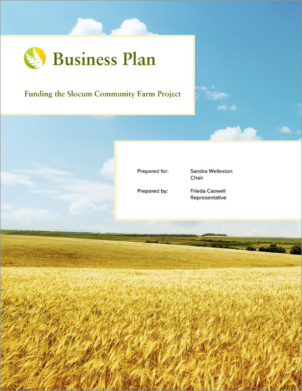 Proposal Pack Agriculture #4 Title Page