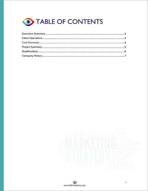 Proposal Pack Marketing #2 Body Page