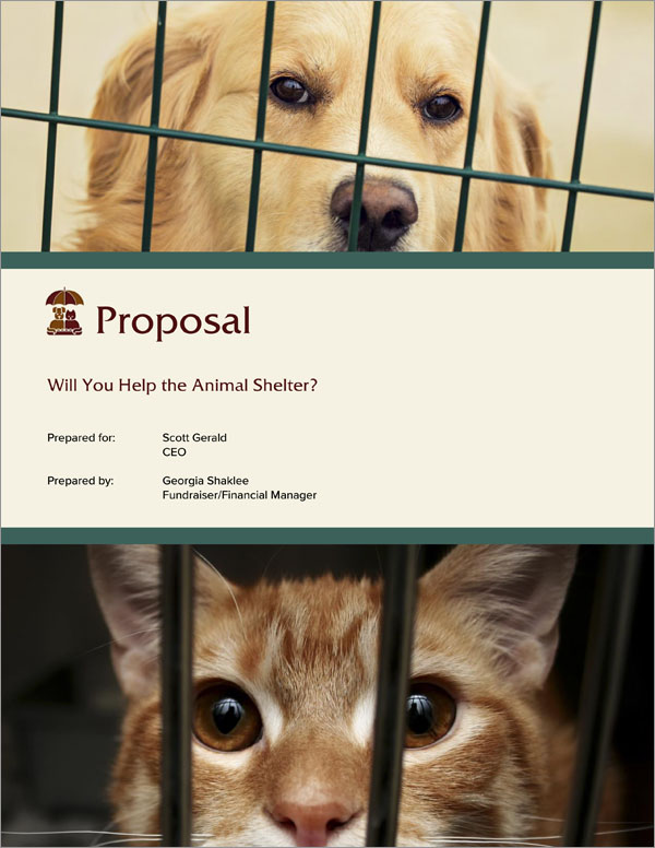 Animal Rescue Shelter Sponsorship Sample Proposal - 5 Steps
