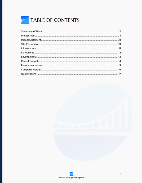 Proposal Pack Infrastructure #3 Body Page