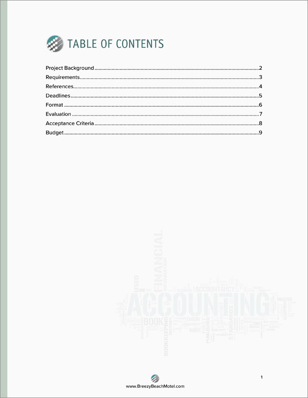 Proposal Pack Accounting #1 Body Page