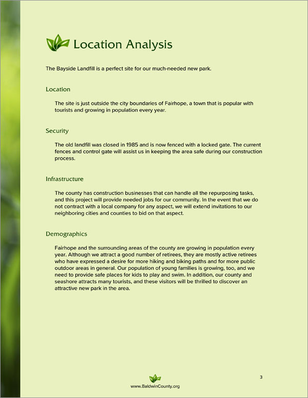 Proposal Pack Environmental #4 Body Page