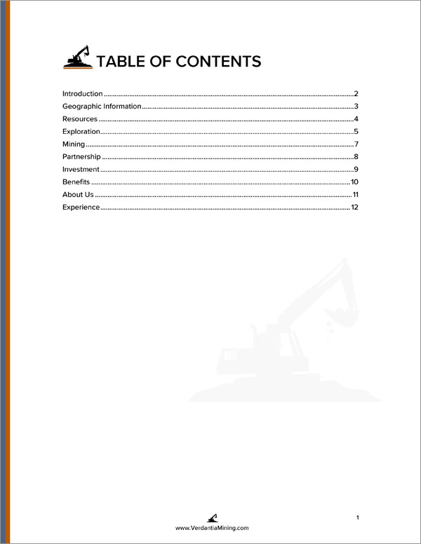 Proposal Pack Mining #3 Body Page