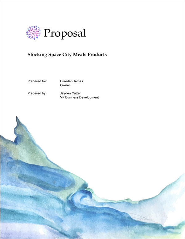 Proposal Pack Artsy #9 Title Page