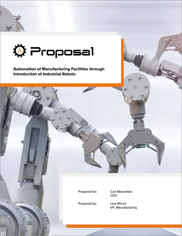 Proposal Pack Robotics #2 Title Page