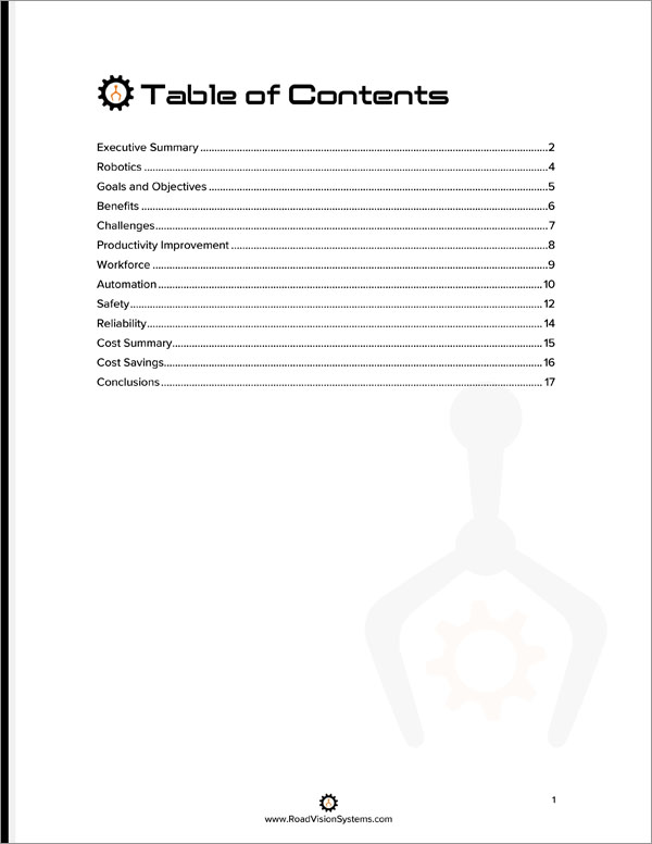 Proposal Pack Robotics #2 Body Page