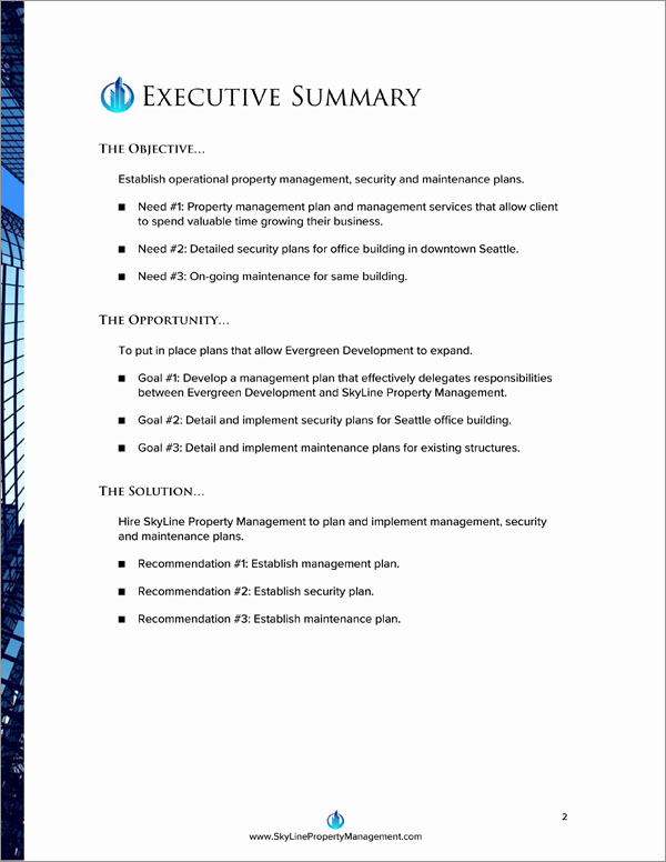 Property Management Services Proposal 5 Steps