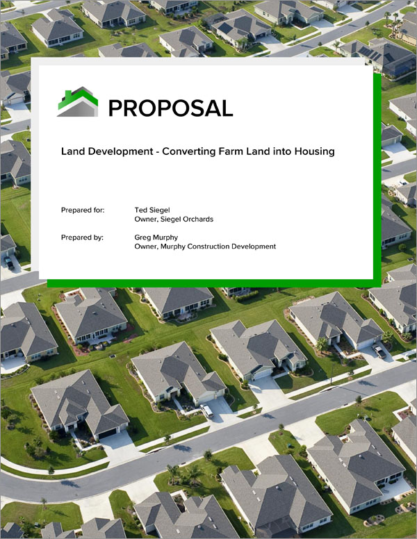 Real Estate Land Development Proposal 5 Steps