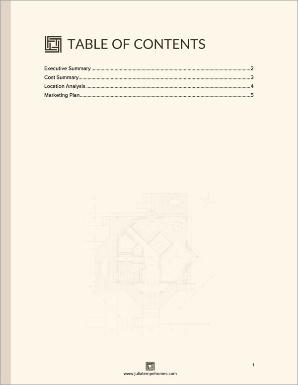 Proposal Pack Architecture #3 Body Page