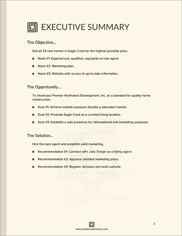 Proposal Pack Architecture #3 Body Page